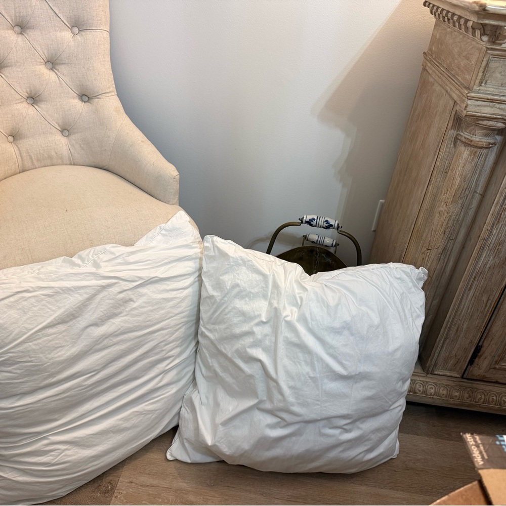 White Euro pillows